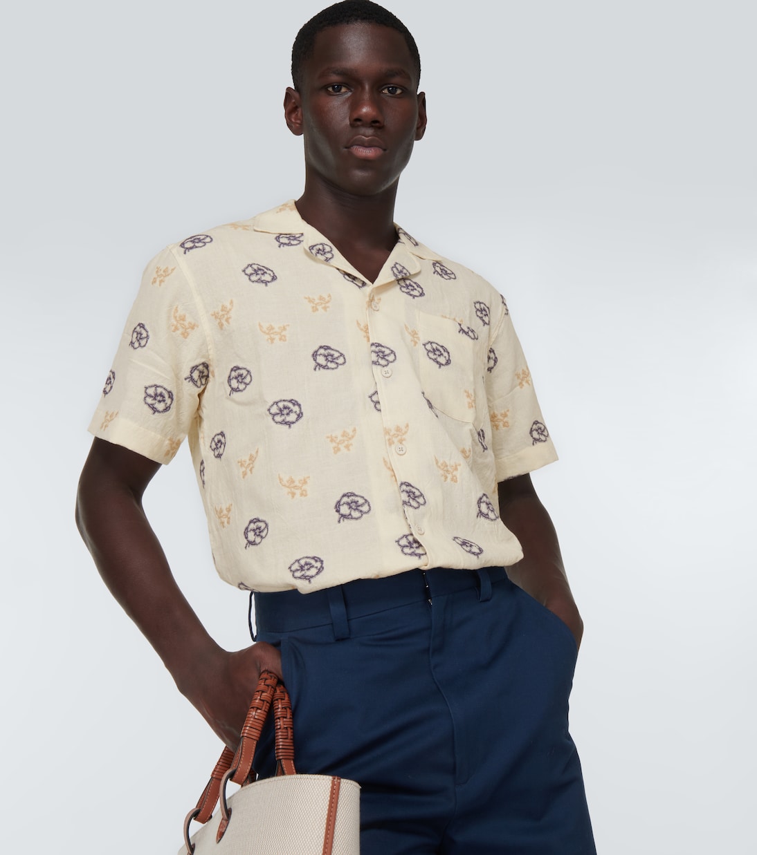 Marne fil-coupé bowling shirt | Orlebar Brown