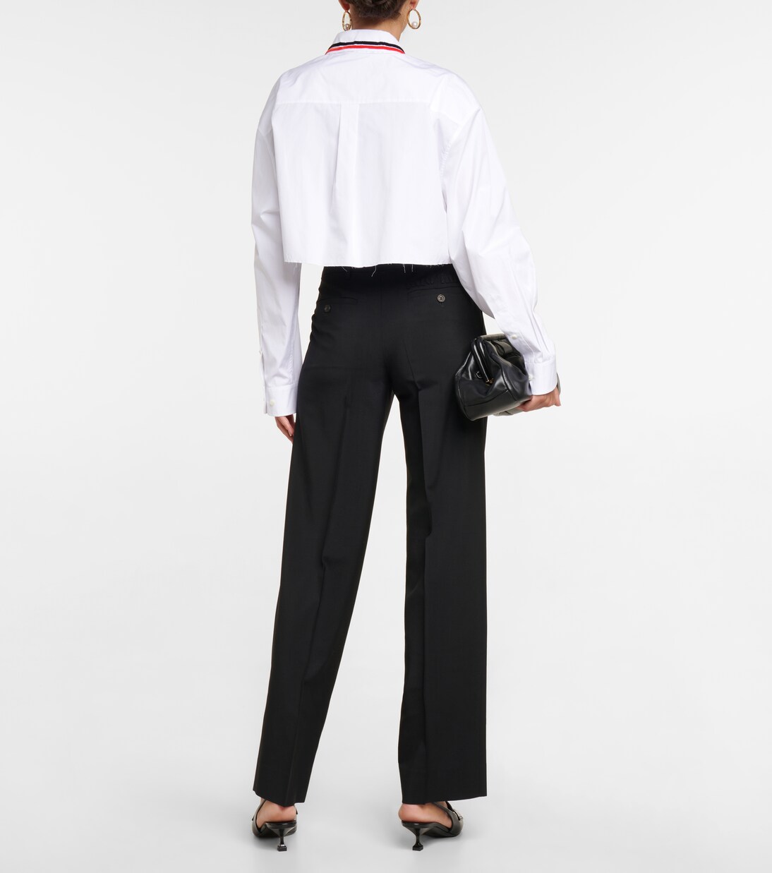Mid-rise straight wool-blend pants | Miu Miu