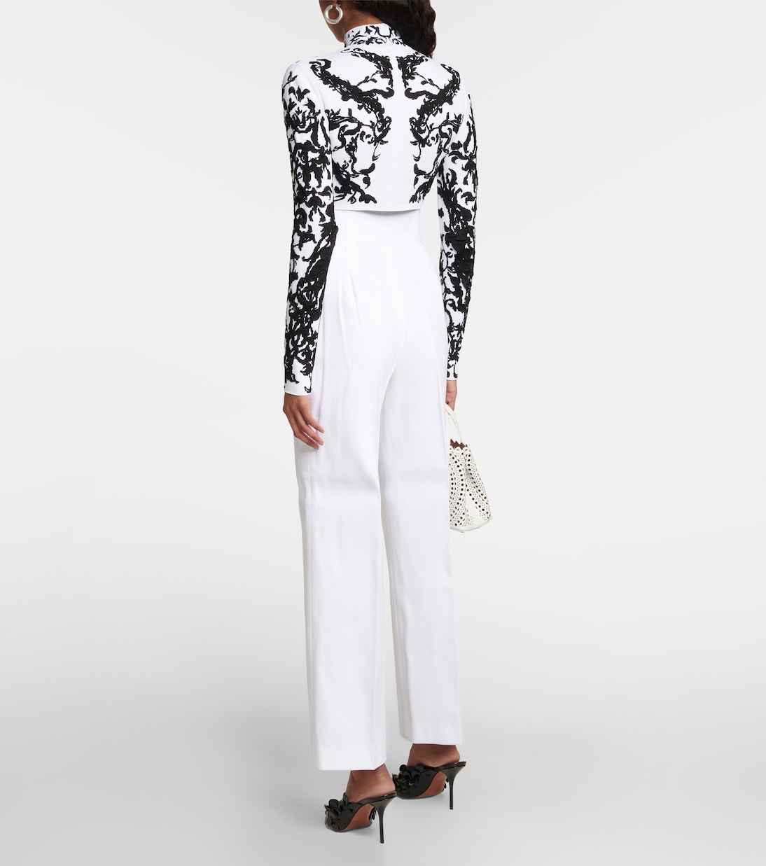 Calligraphy jacquard crop top | Alaïa