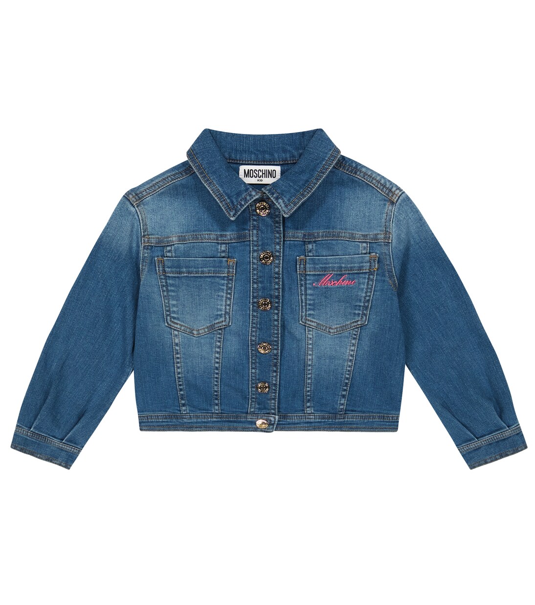 Embroidered denim jacket | Moschino Kids