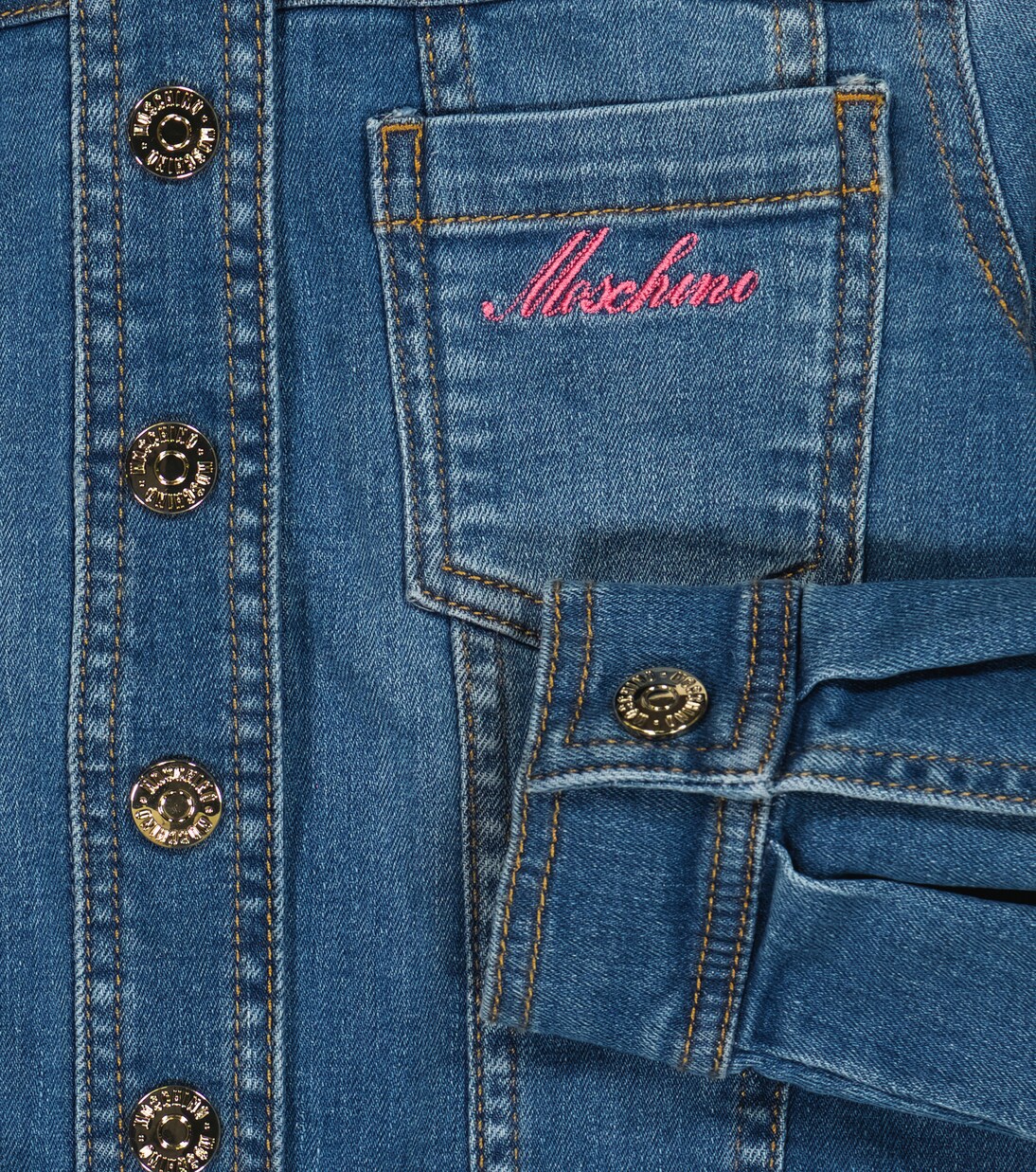Embroidered denim jacket | Moschino Kids