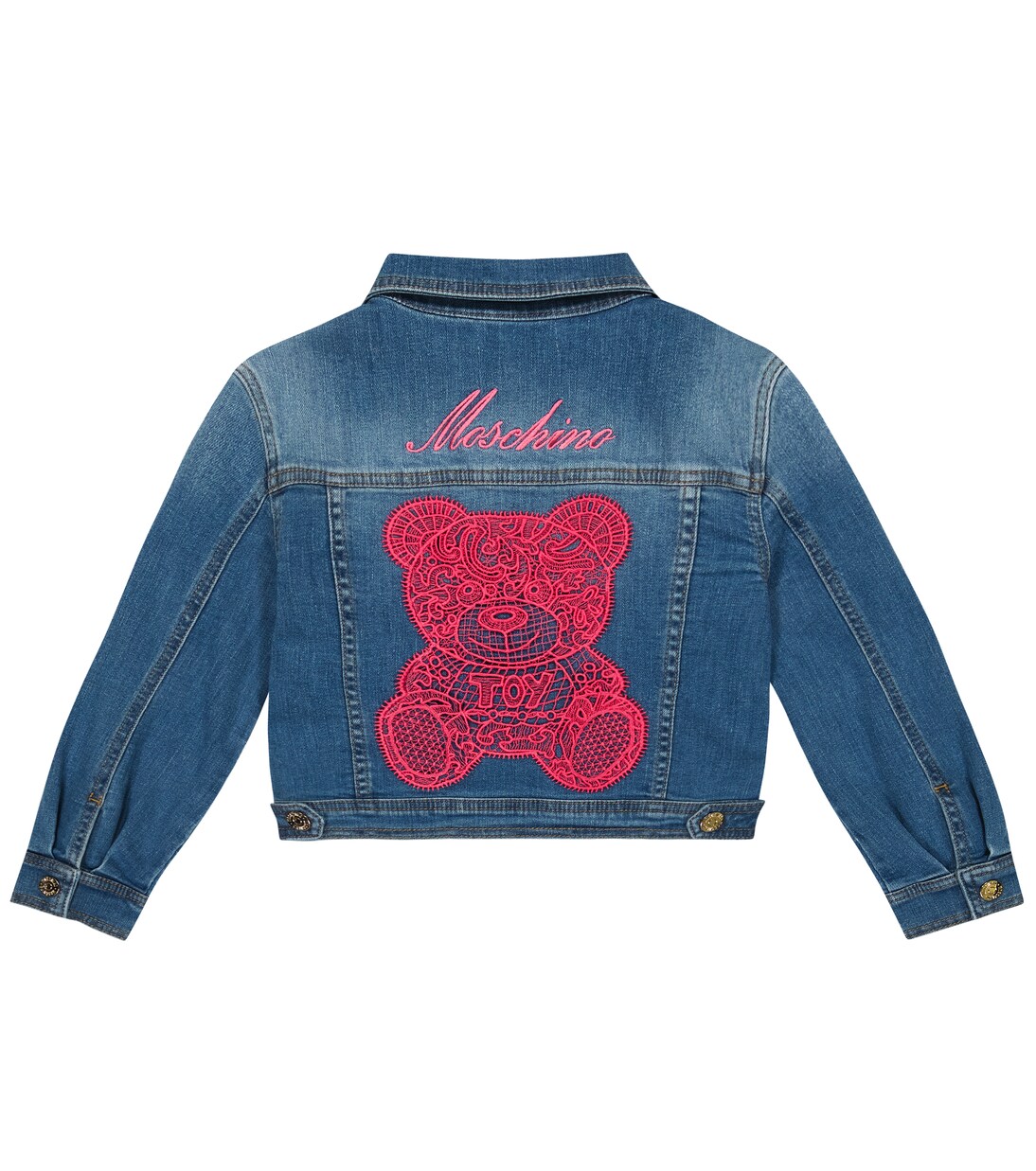 Embroidered denim jacket | Moschino Kids