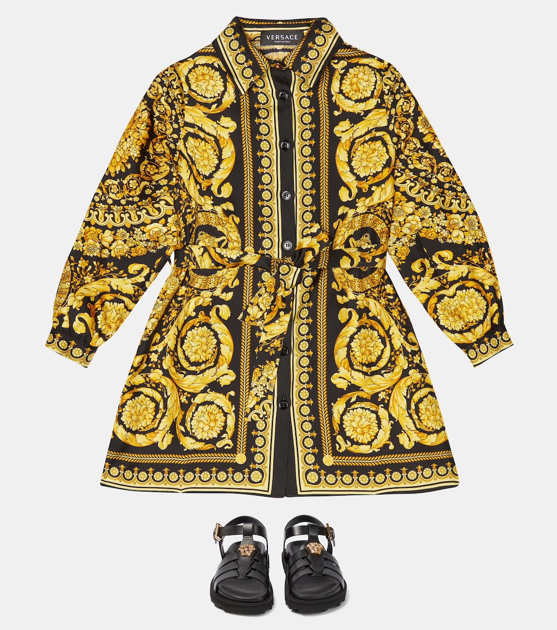 La Medusa leather sandals | Versace Kids