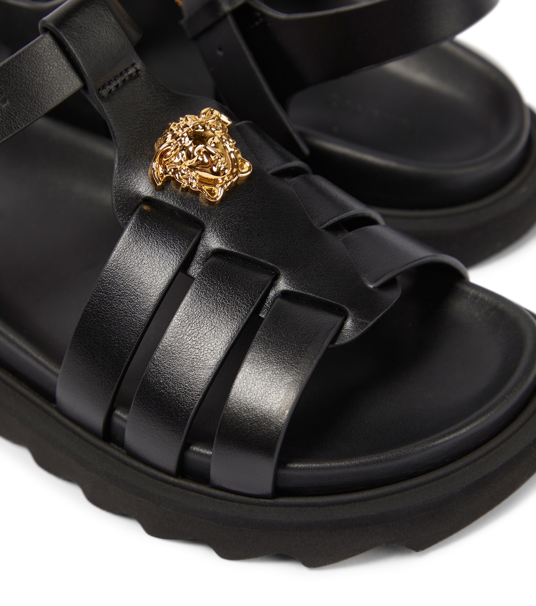 La Medusa leather sandals | Versace Kids