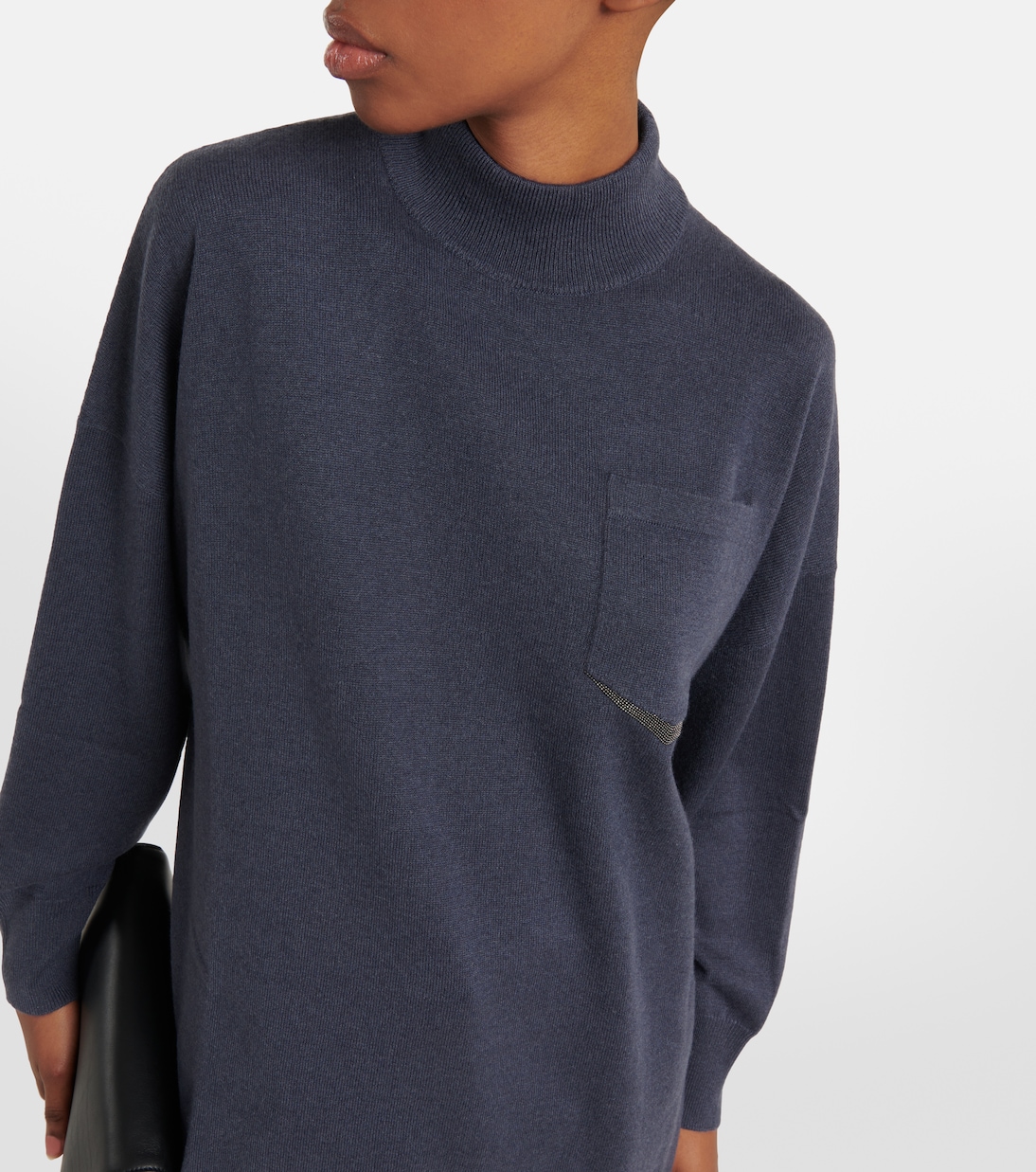 Embellished cashmere sweater dress | Brunello Cucinelli