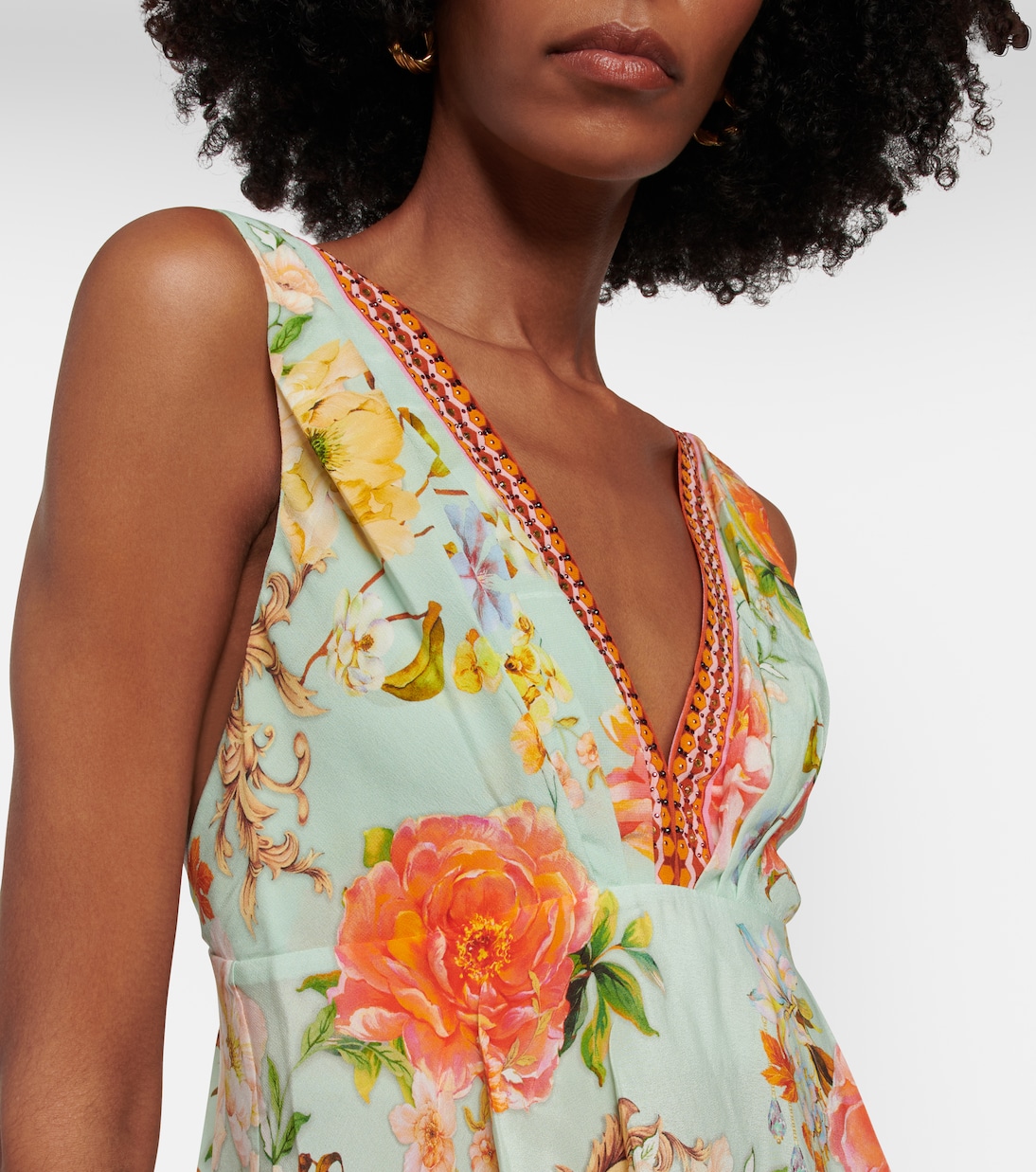 Verziertes Minikleid aus Seide | Camilla