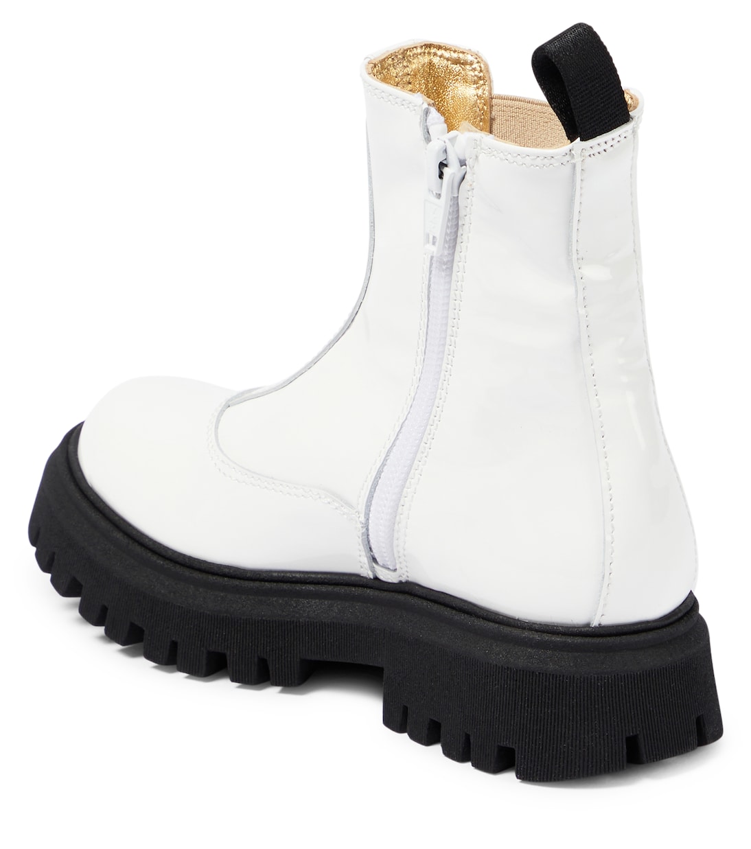 Logo patent leather boots | Moschino Kids