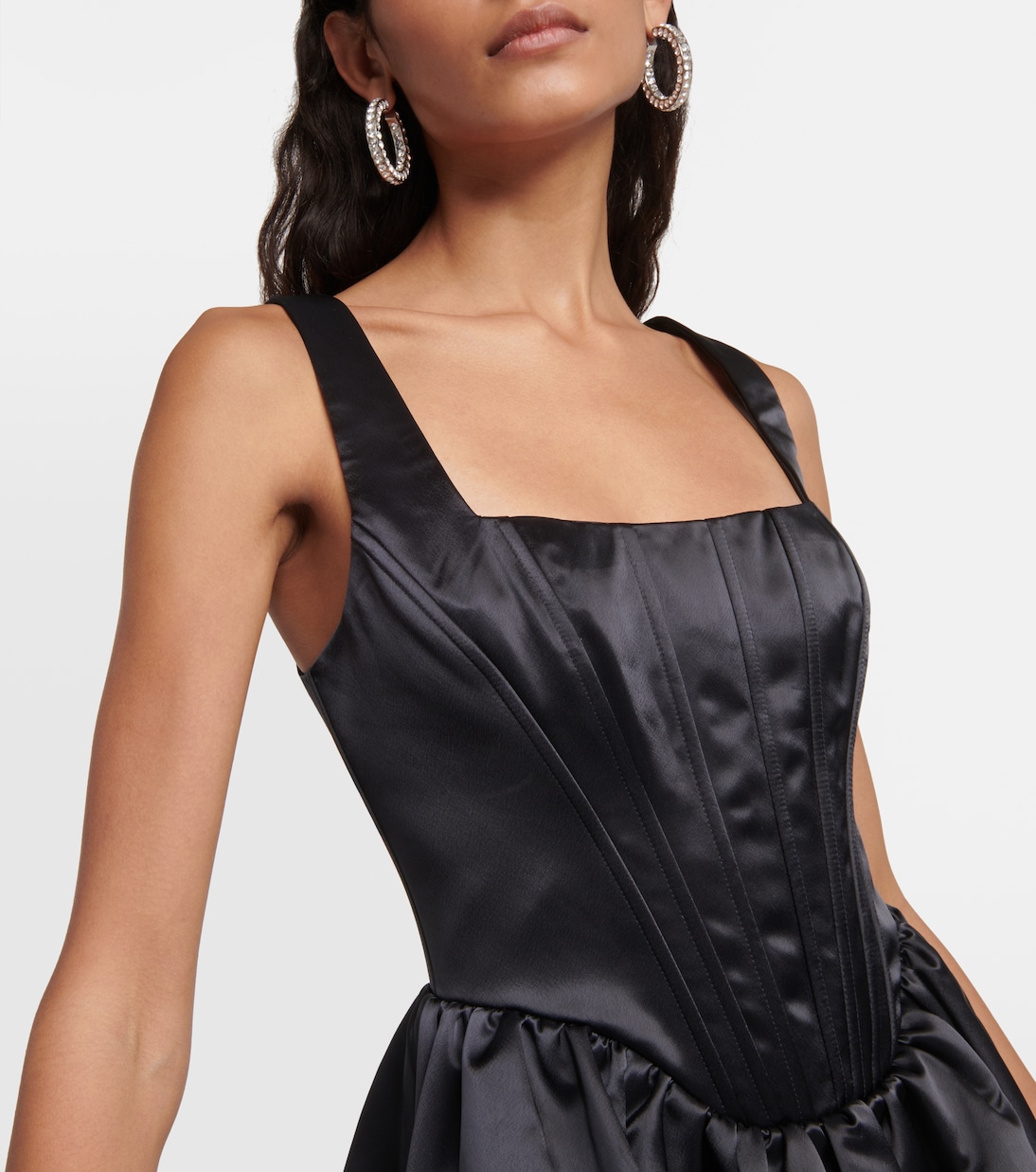 Minikleid Landscape aus Satin | Staud