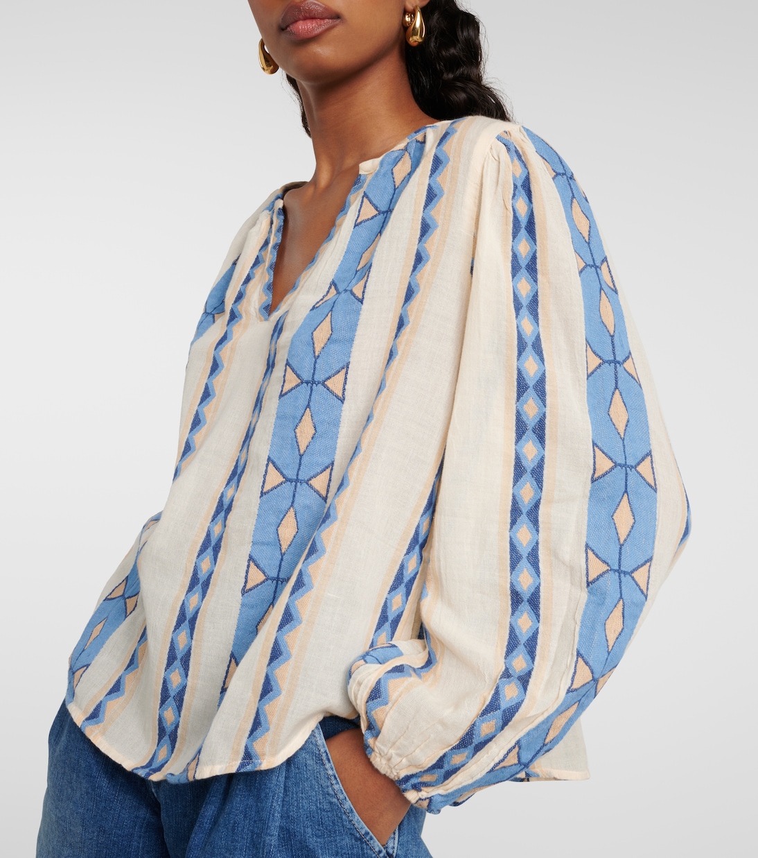 Bedruckte Bluse aus Baumwolle | Velvet