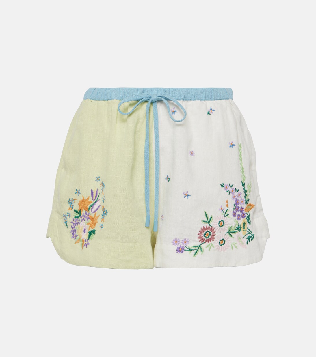 Shorts Willa de lino bordados | Alémais