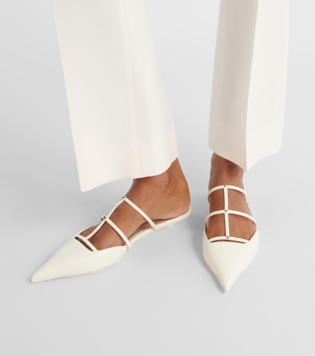 Mules Rockstud Wispy 20 de piel | Valentino Garavani