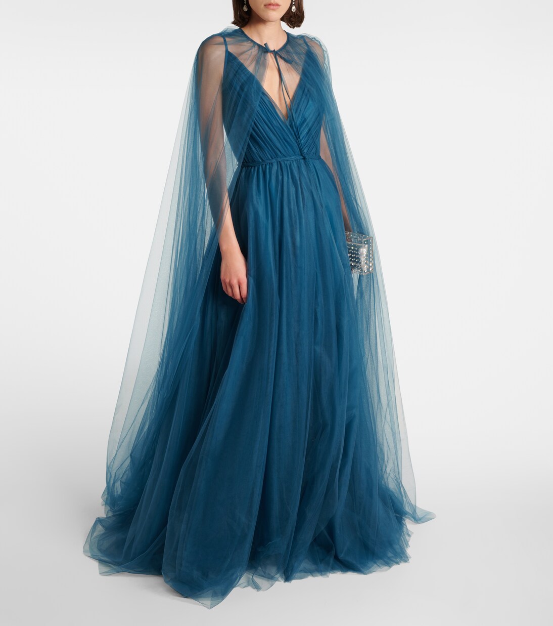 Robe longue Cassandra en tulle | Costarellos