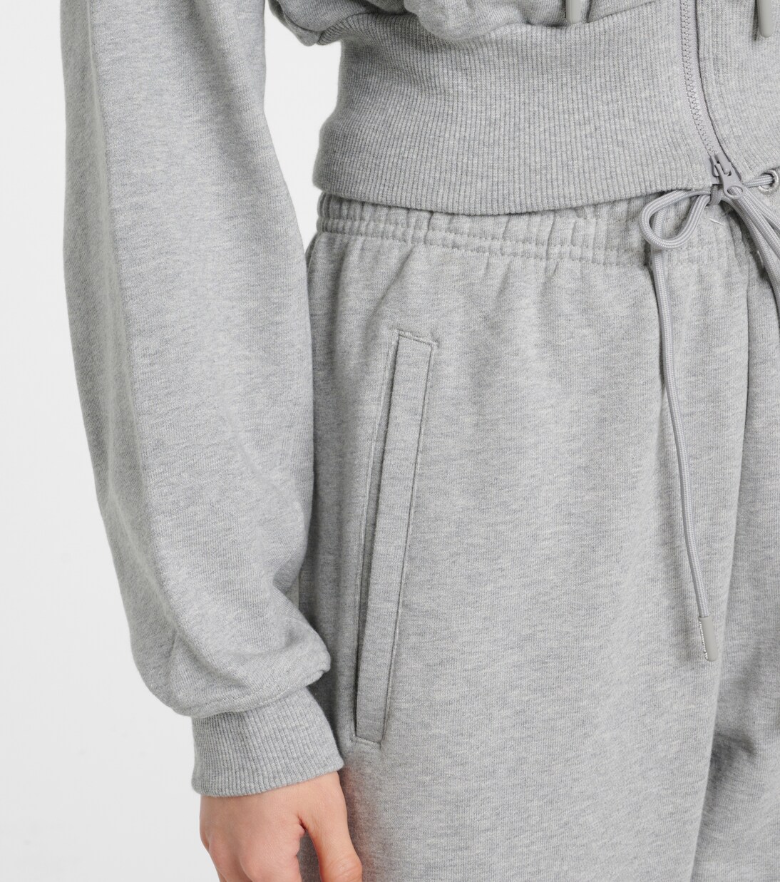 Cropped cotton jersey hoodie | Adidas by Stella McCartney