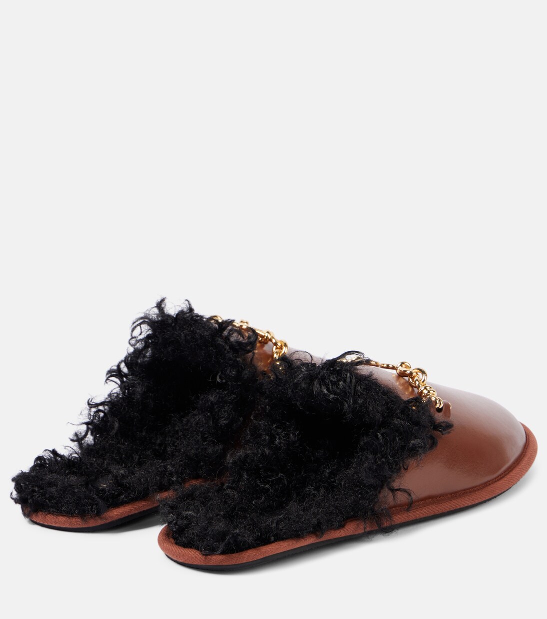 Slippers Ryder aus Lederimitat mit Teddyfleece | Stella McCartney