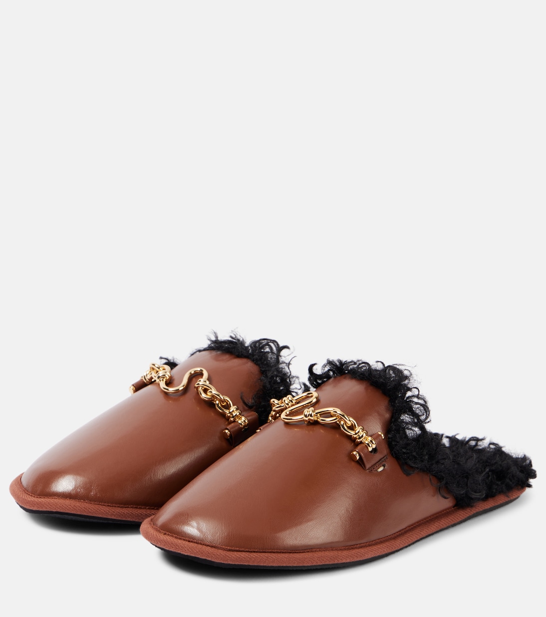 Slippers Ryder aus Lederimitat mit Teddyfleece | Stella McCartney