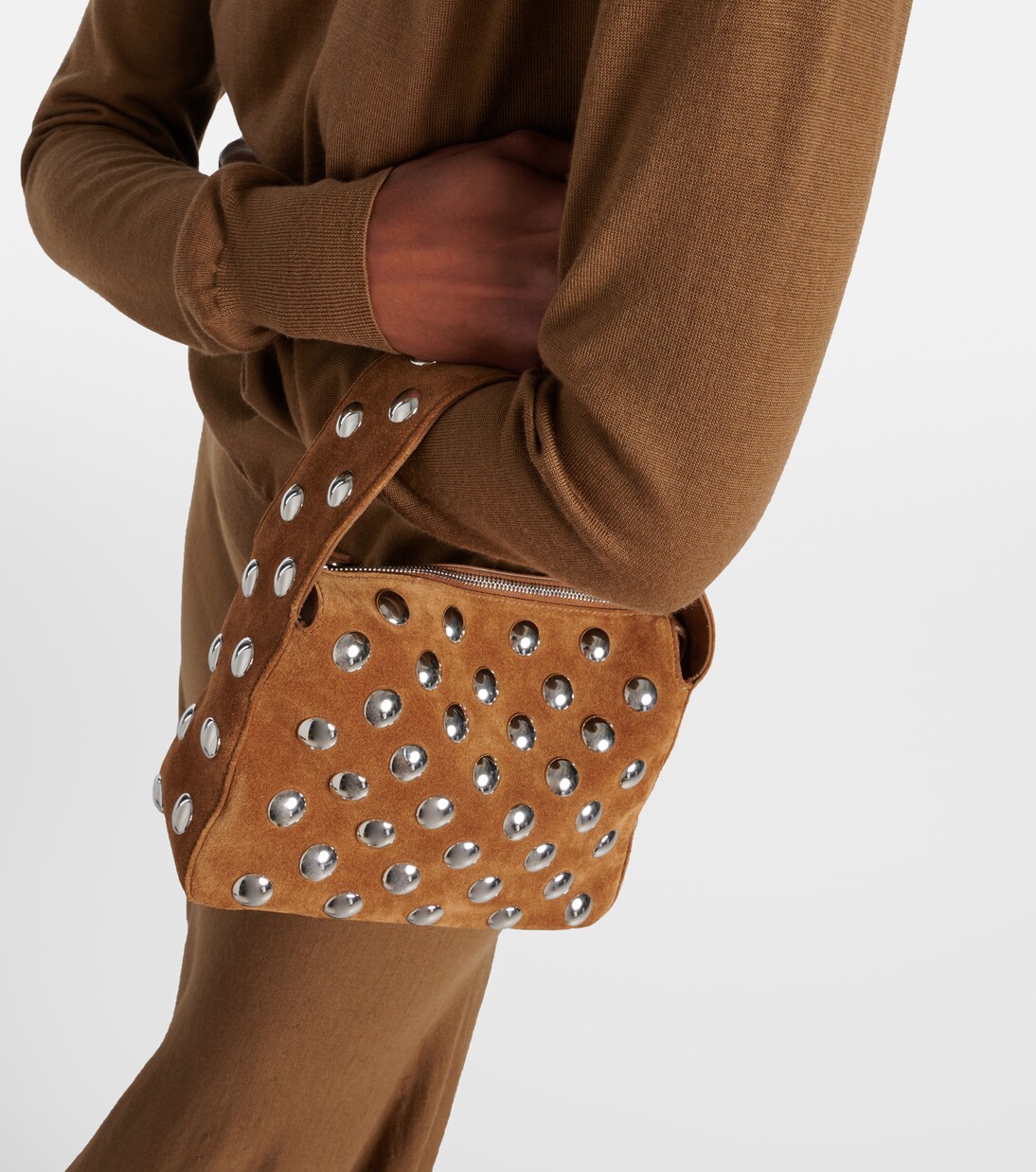 Schultertasche Elena Small aus Veloursleder | Khaite