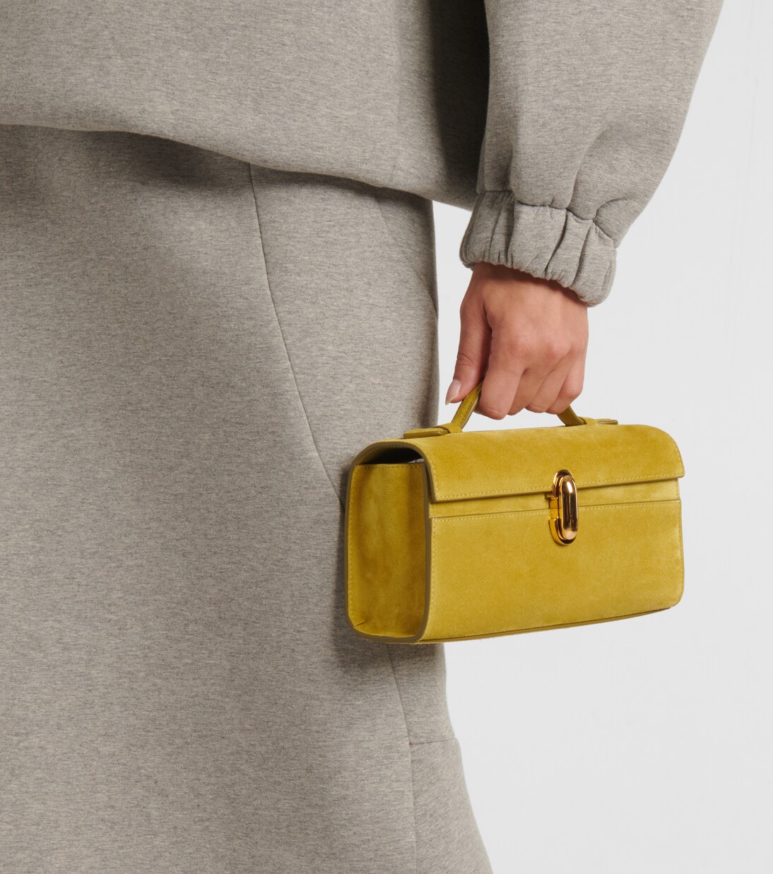 Symmetry Pochette suede tote bag | Savette