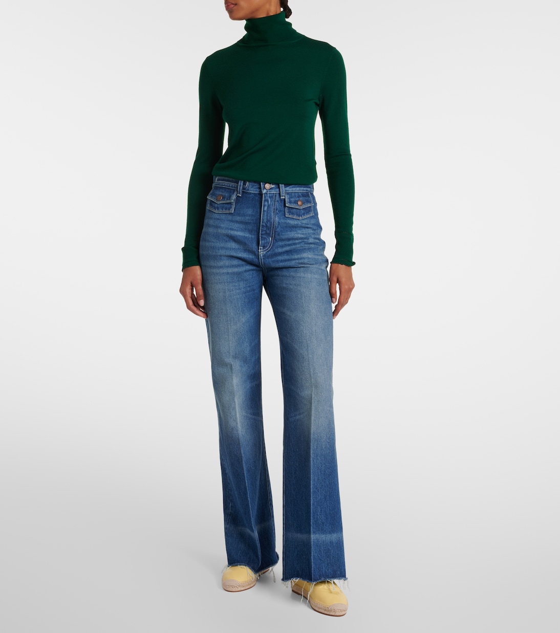 Isla皮革草编鞋 | Chloé