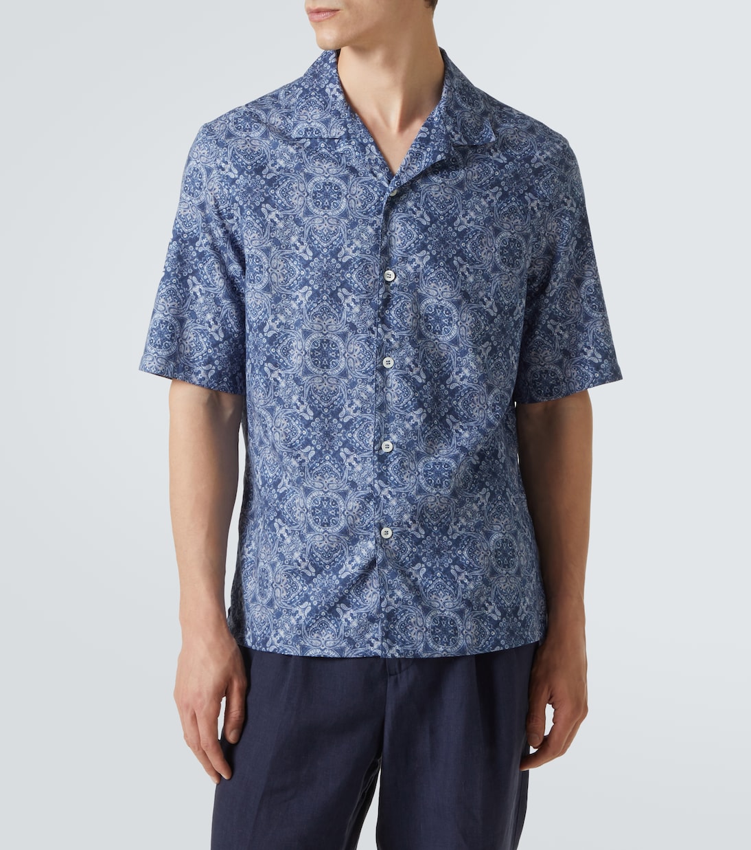 Printed cotton shirt  | Brunello Cucinelli