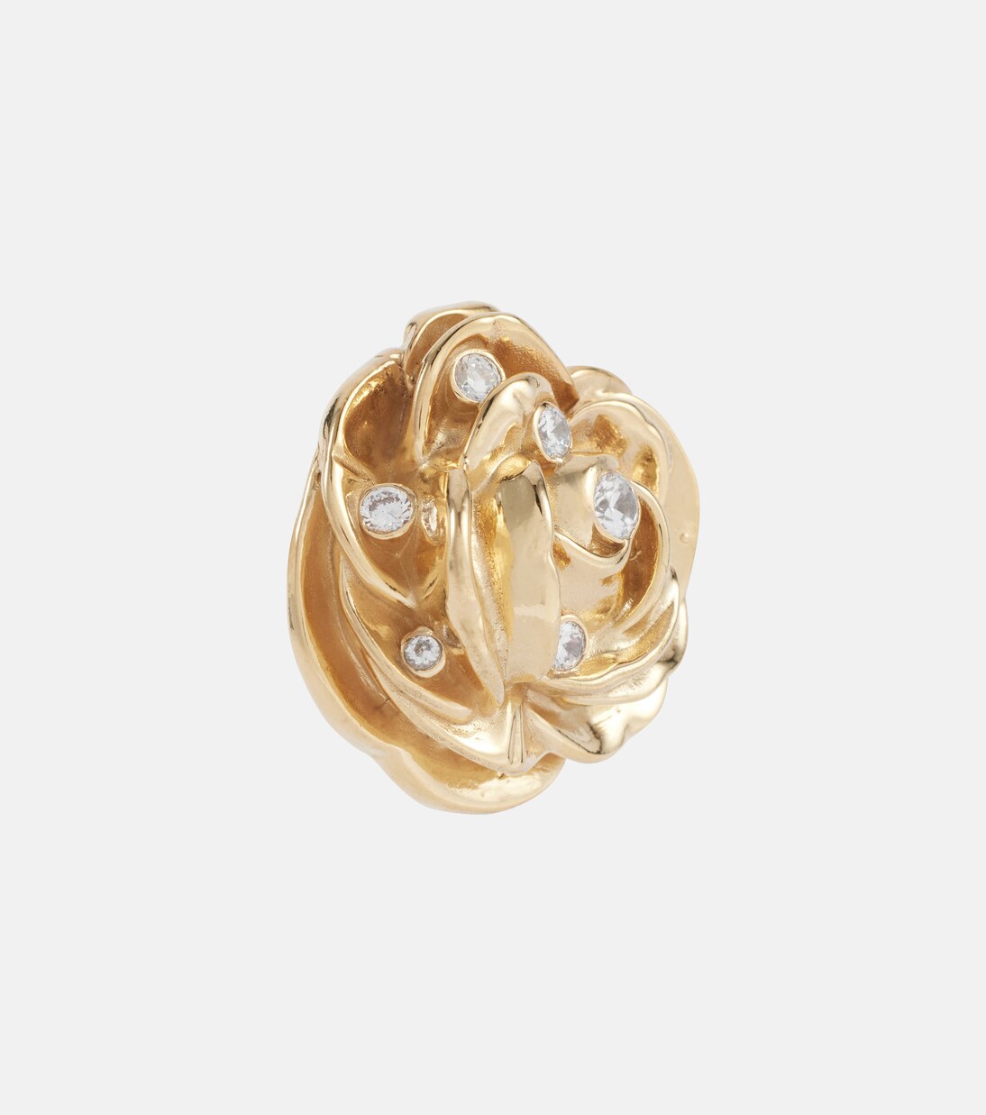 Orecchini bagnati in oro con cristalli | Magda Butrym