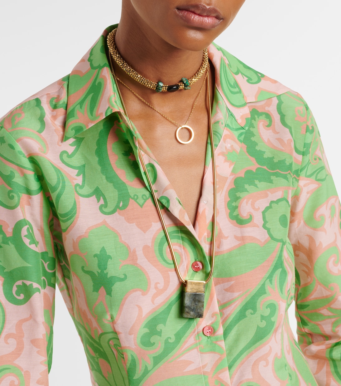 Bedrucktes Hemd aus Baumwolle und Seide | Etro