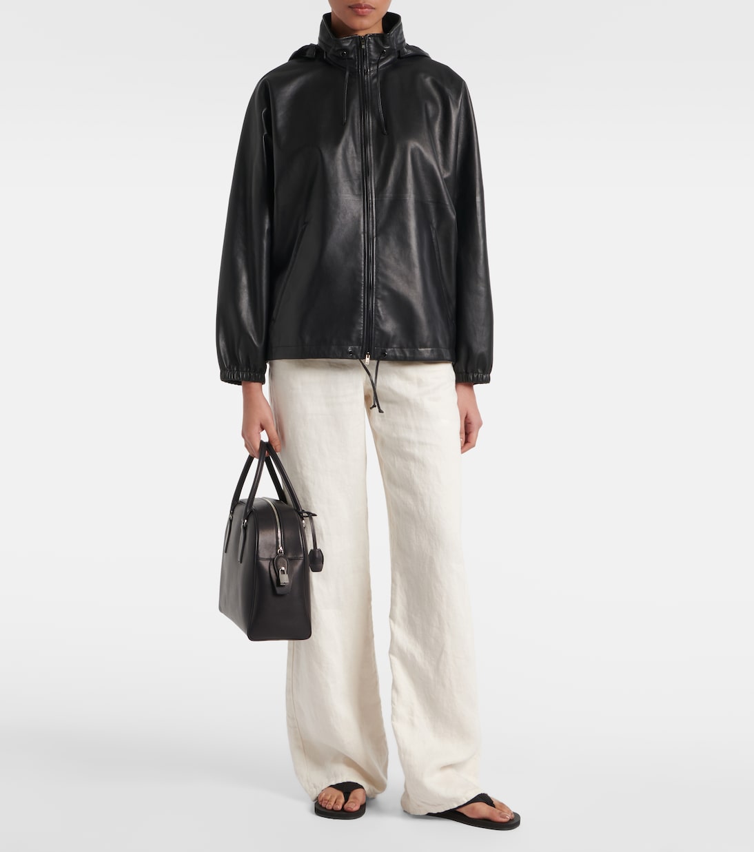 Sac India Medium en cuir | The Row