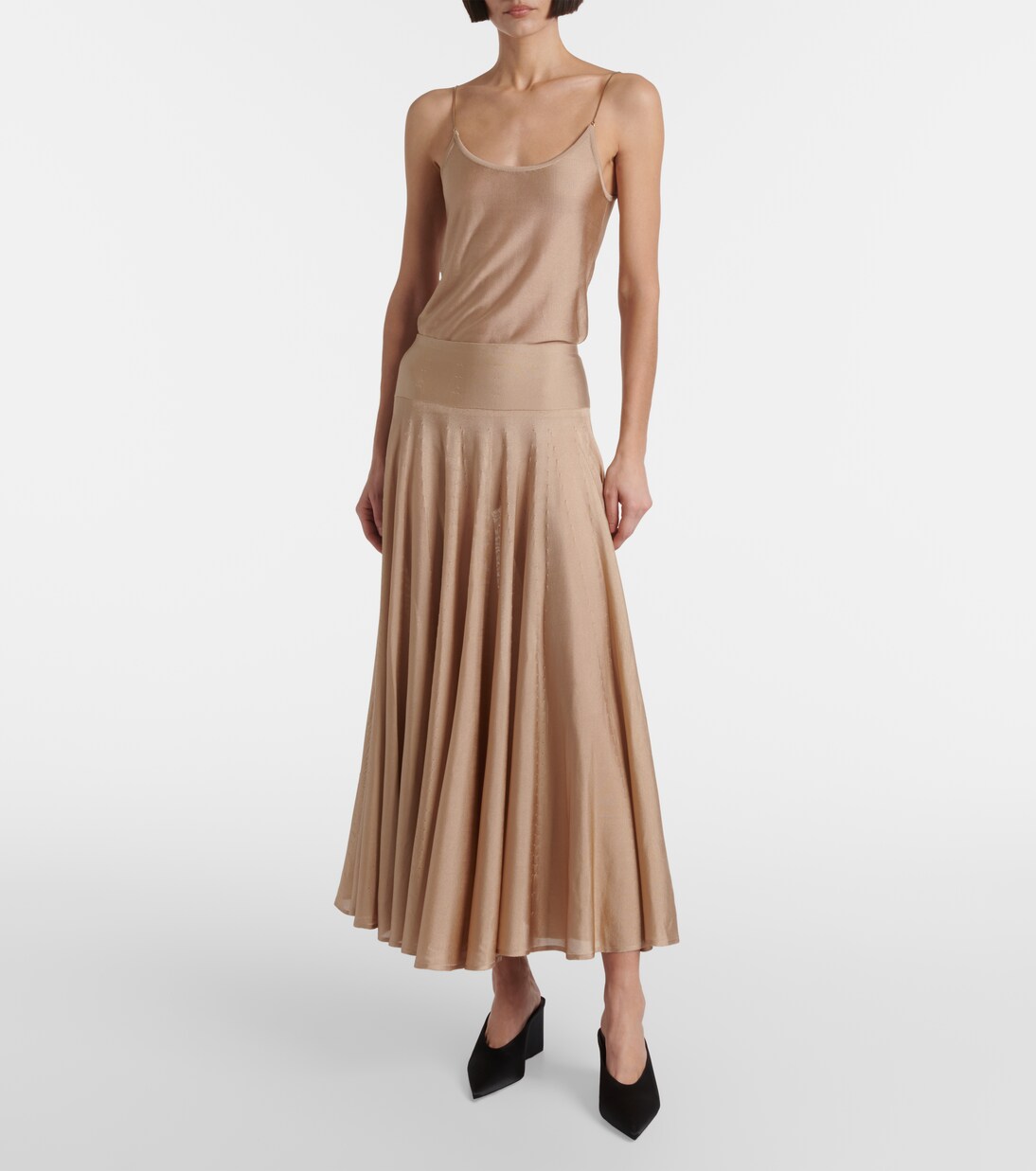 Falda larga plisada | Alaïa