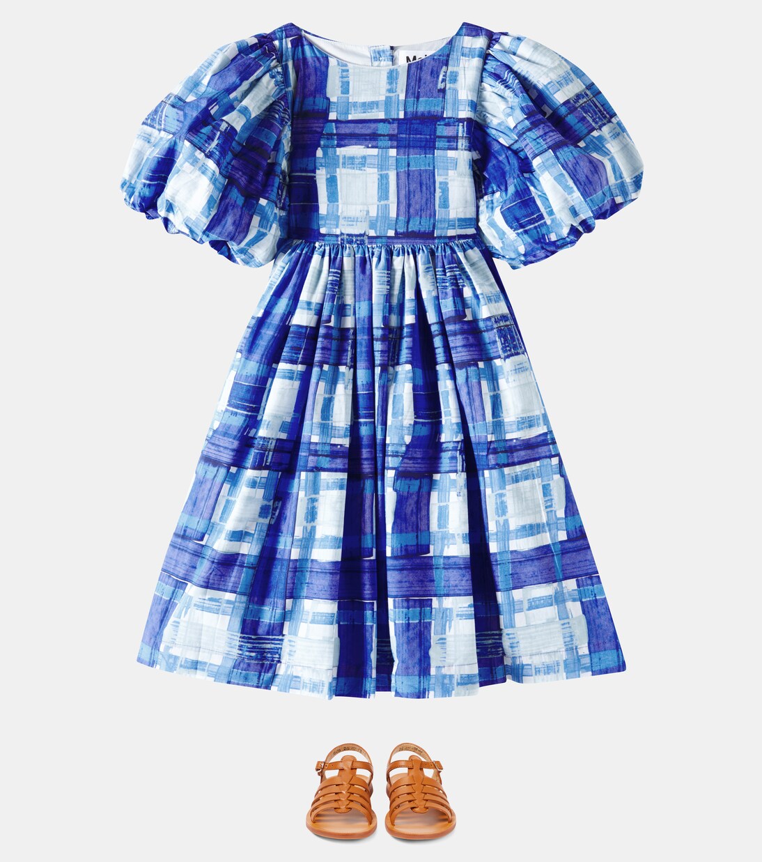 Calyita checked gathered cotton dress | Molo