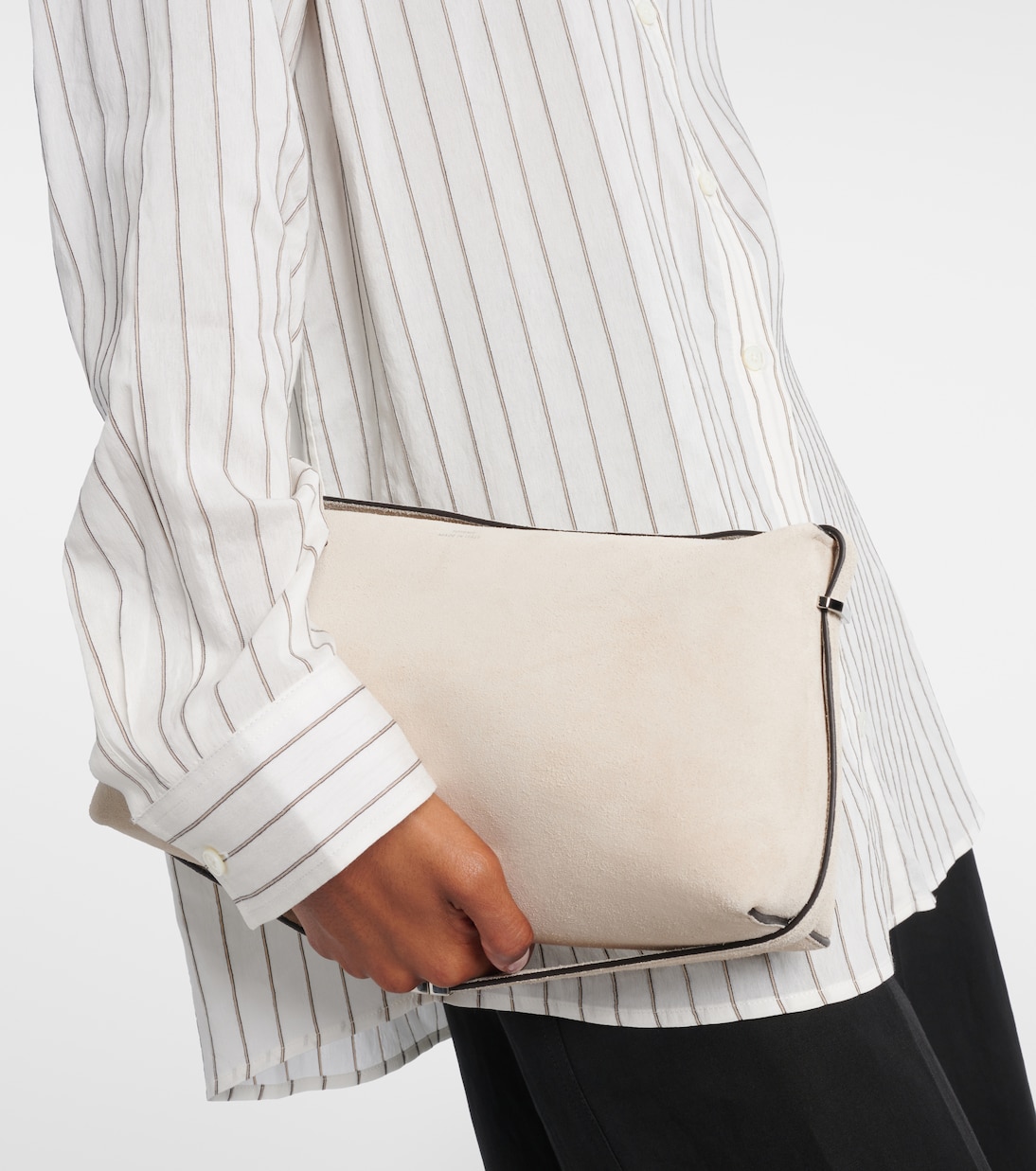 Clutch aus Veloursleder | Toteme