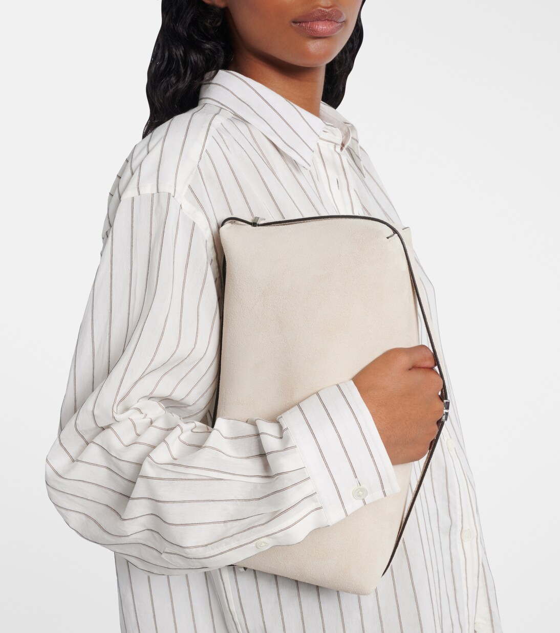 Clutch aus Veloursleder | Toteme