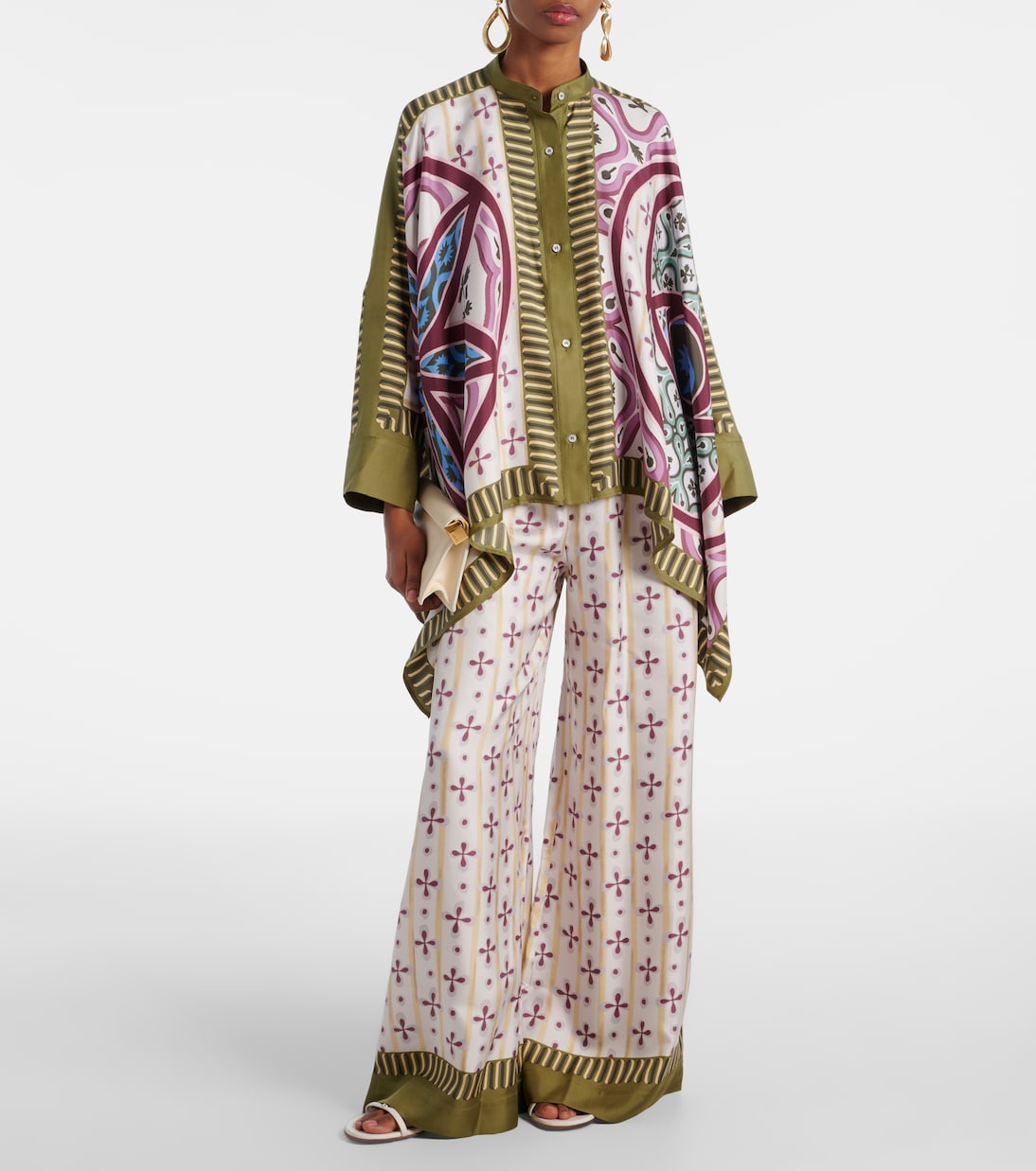 Palazzo-Hose Eclipse Placée aus Seide | La DoubleJ