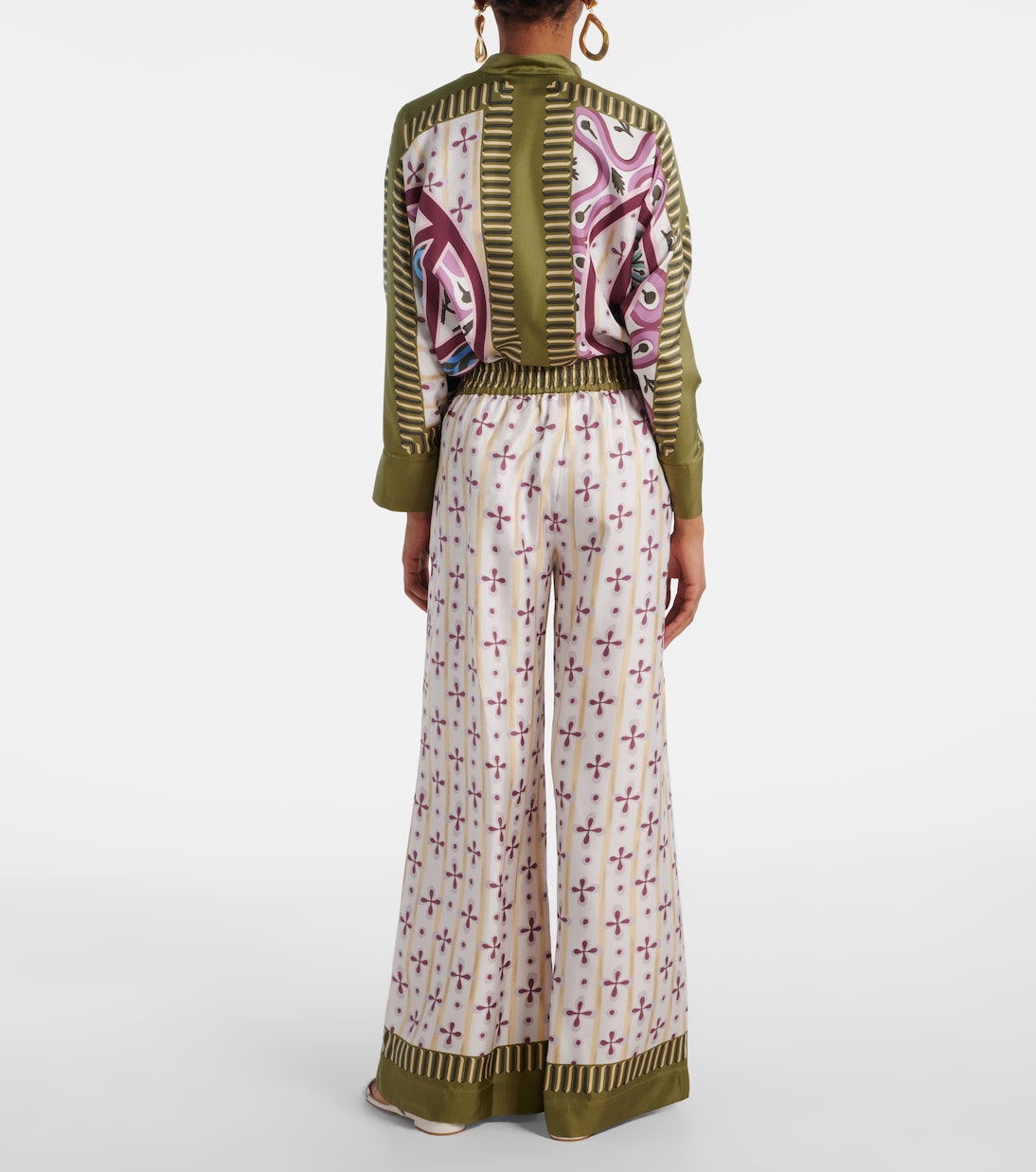 Palazzo-Hose Eclipse Placée aus Seide | La DoubleJ