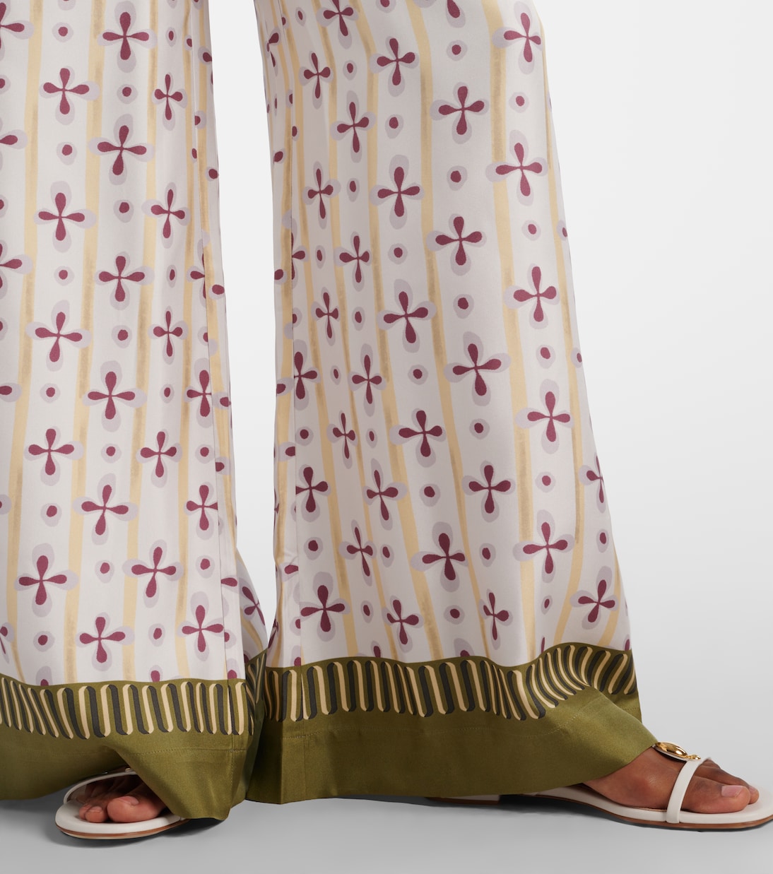 Palazzo-Hose Eclipse Placée aus Seide | La DoubleJ