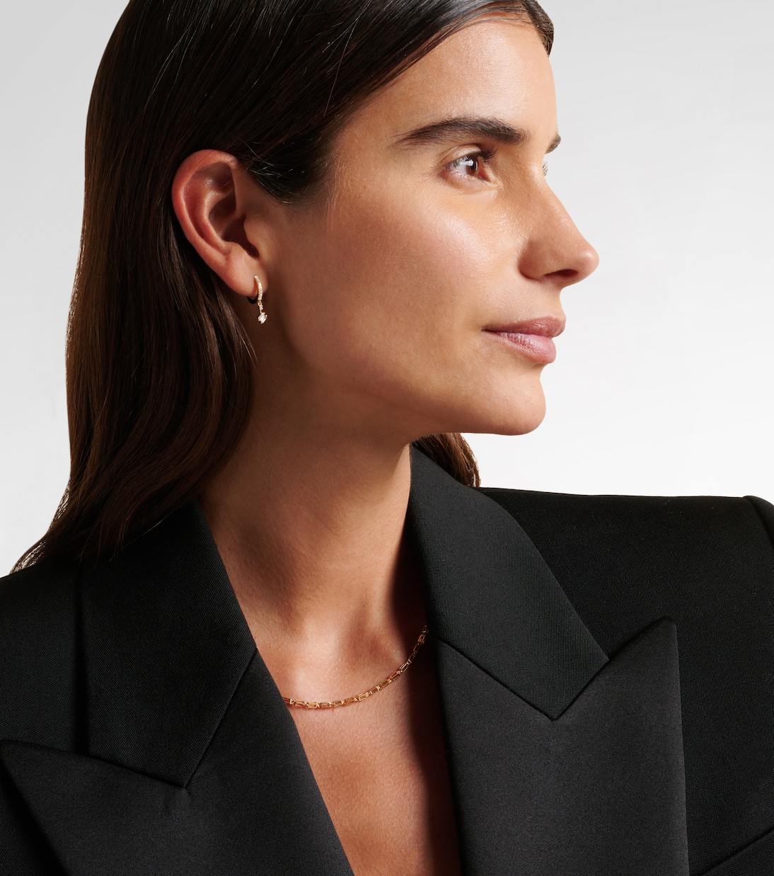 18kt gold drop earrings with diamonds | Suzanne Kalan