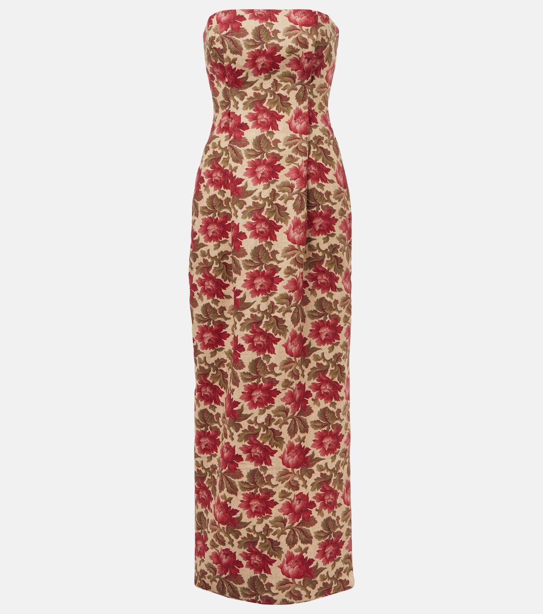 Robe bustier Rosalie en lin à fleurs | Posse