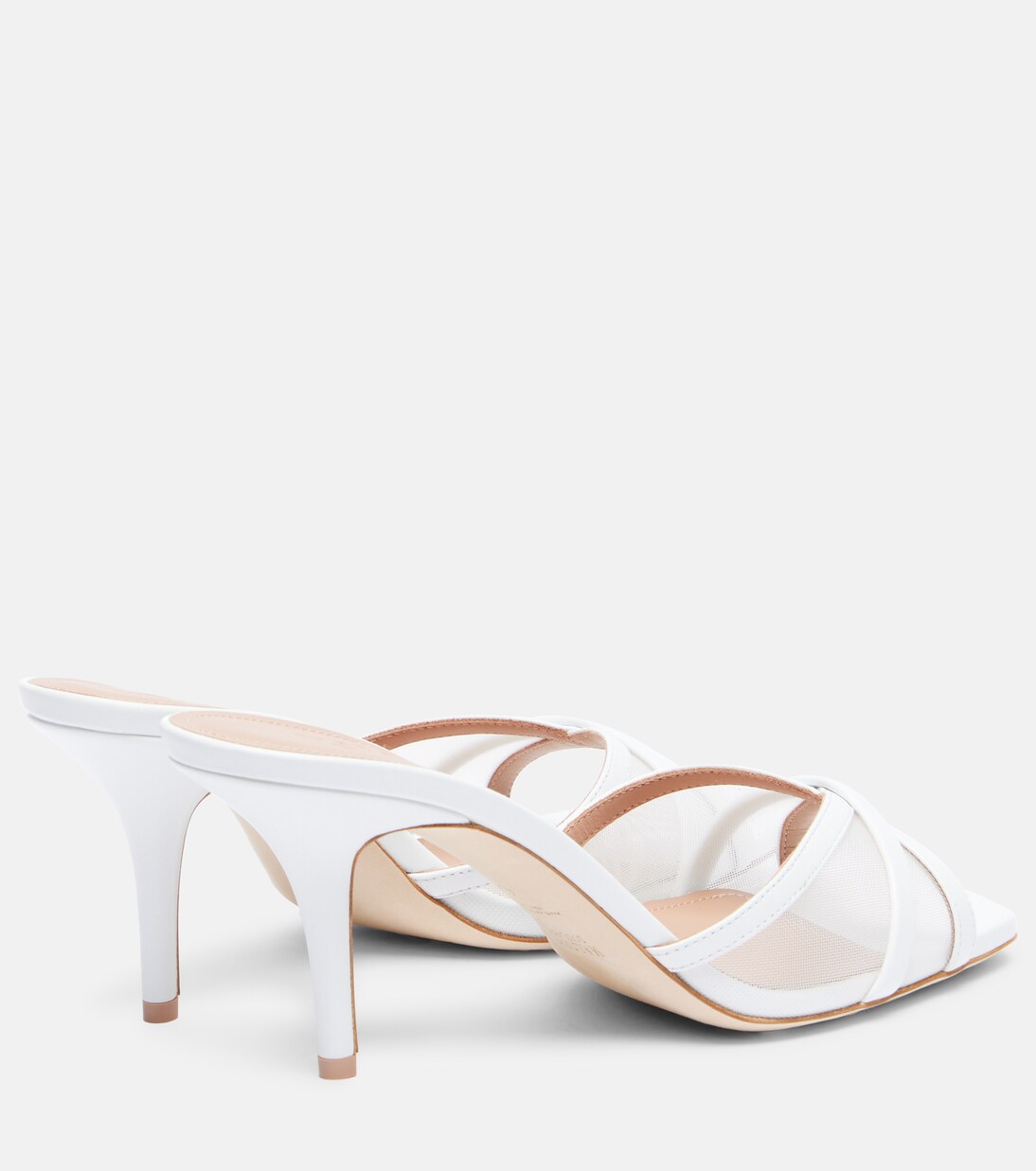 Perla 70 leather and mesh mules  | Malone Souliers
