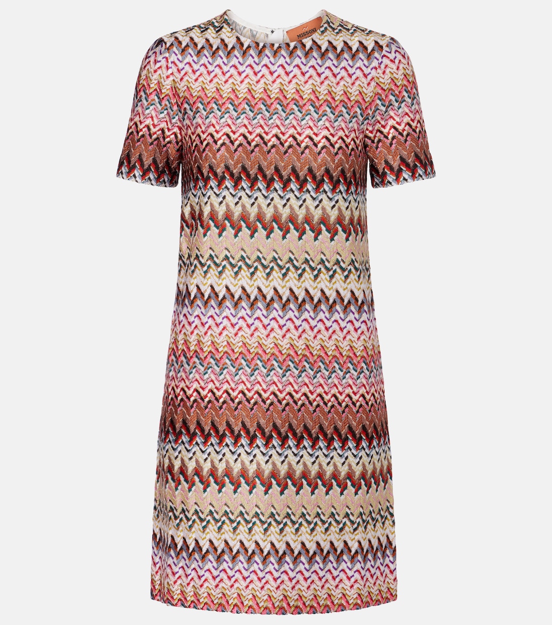 فستان قصير من اللاميه Zig Zag | Missoni