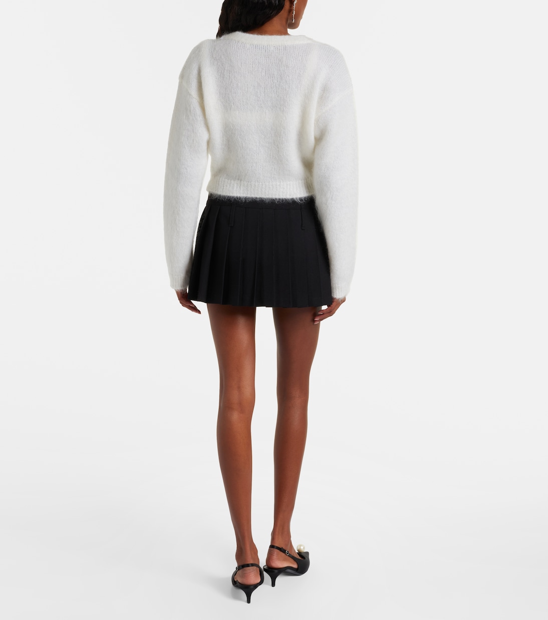 Embroidered mohair-blend cardigan  | Alessandra Rich