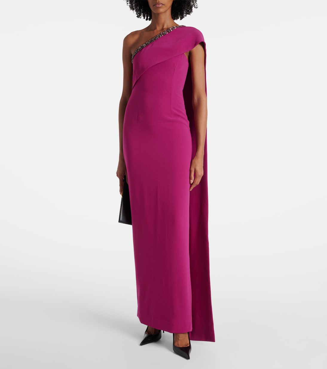 Abito lungo in crêpe di raso  | Roland Mouret