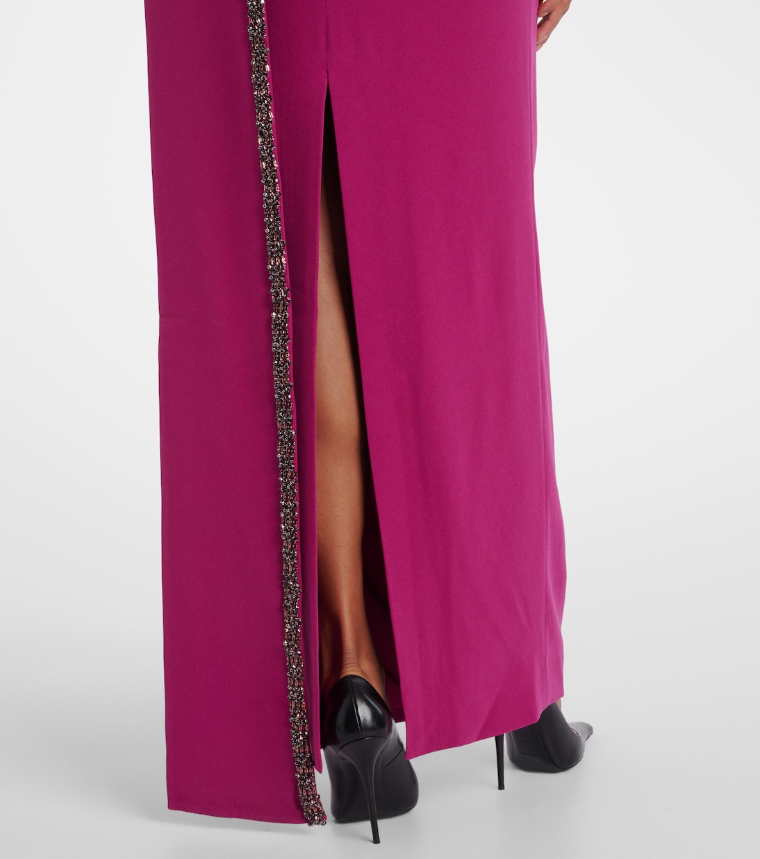 Abito lungo in crêpe di raso  | Roland Mouret