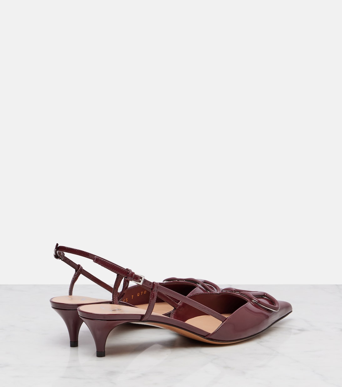 Slingback-Pumps VLogo Signature 40 aus Lackleder | Valentino Garavani