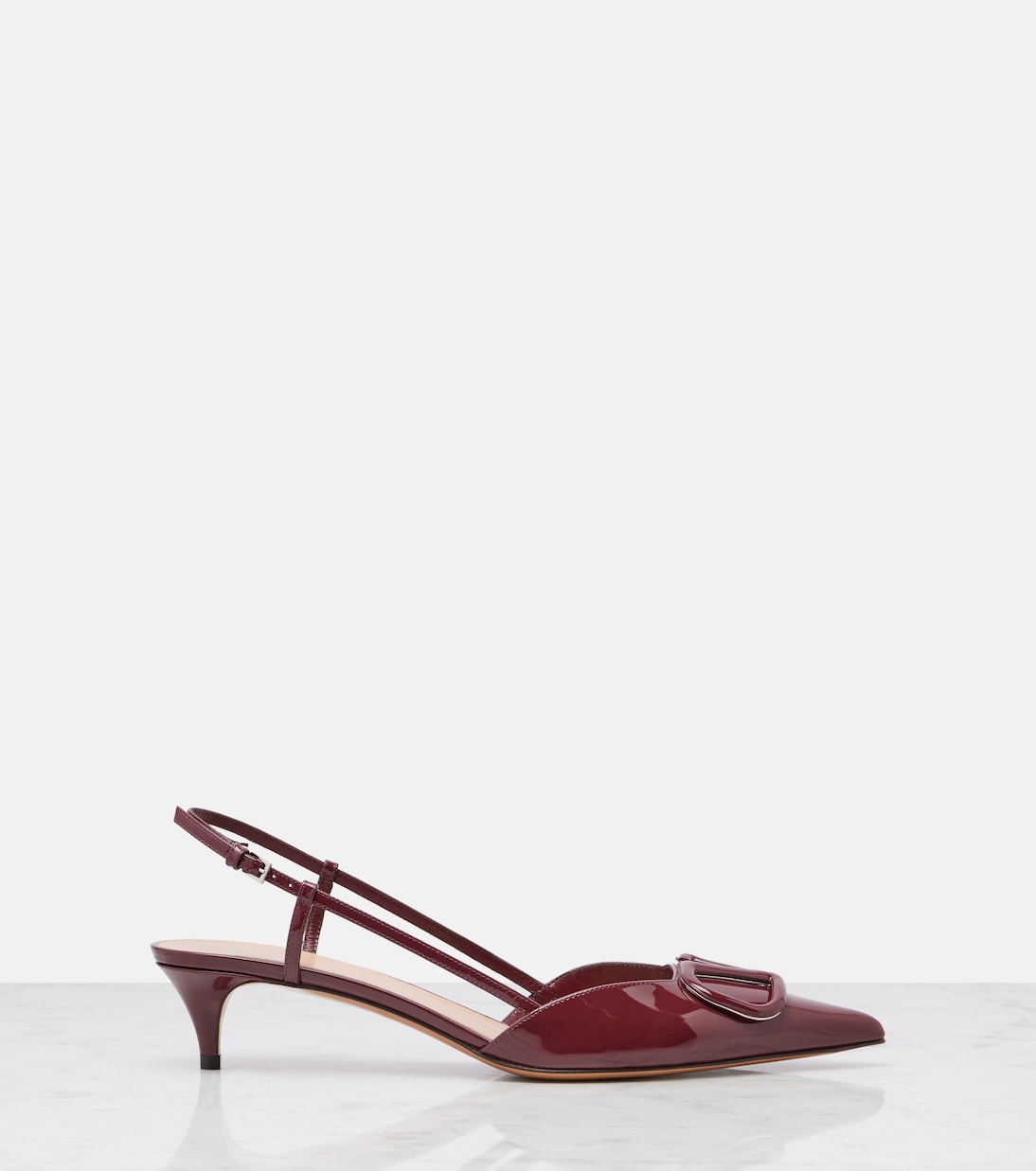 Slingback-Pumps VLogo Signature 40 aus Lackleder | Valentino Garavani