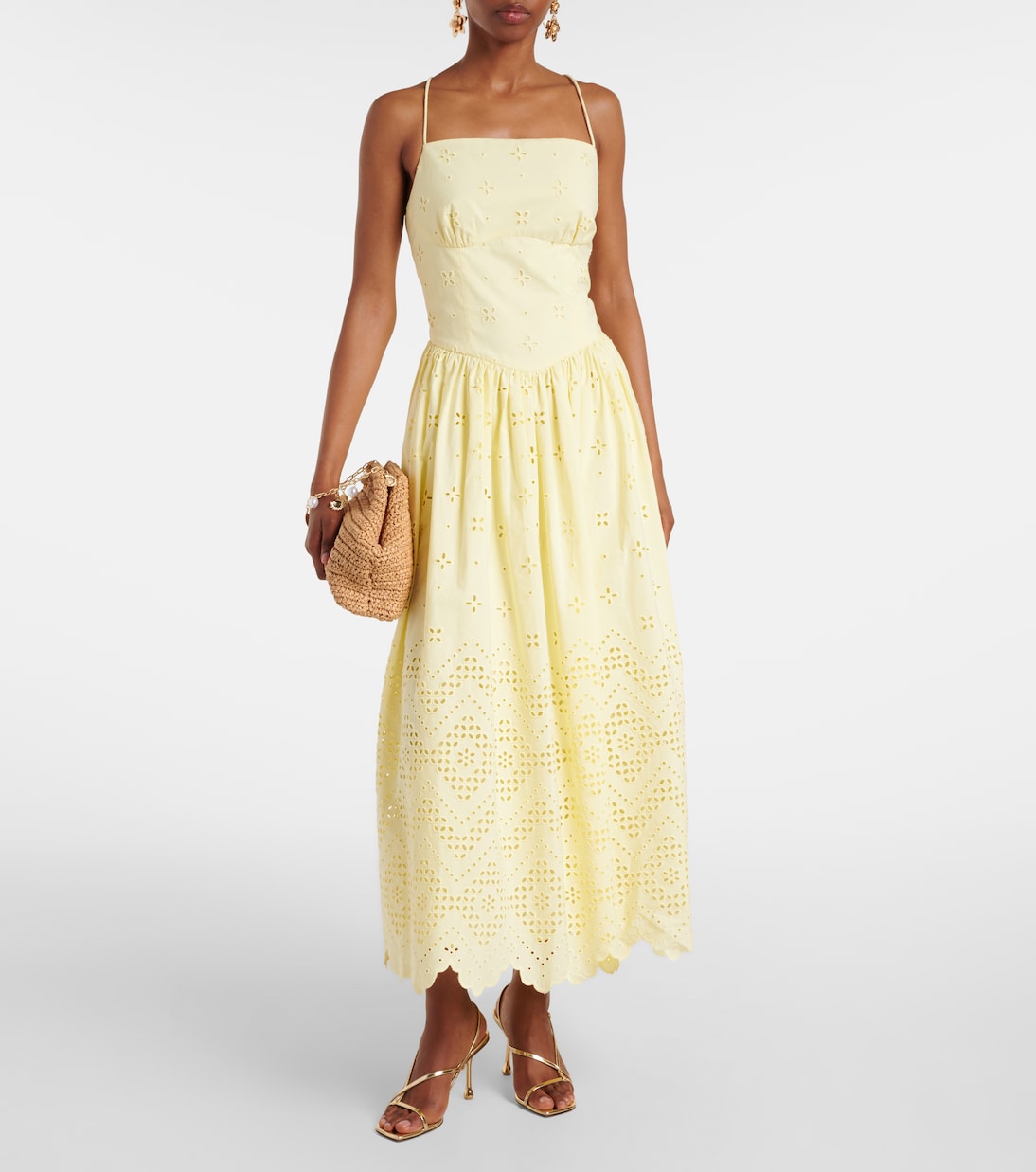 Midikleid aus Baumwolle | Self-Portrait