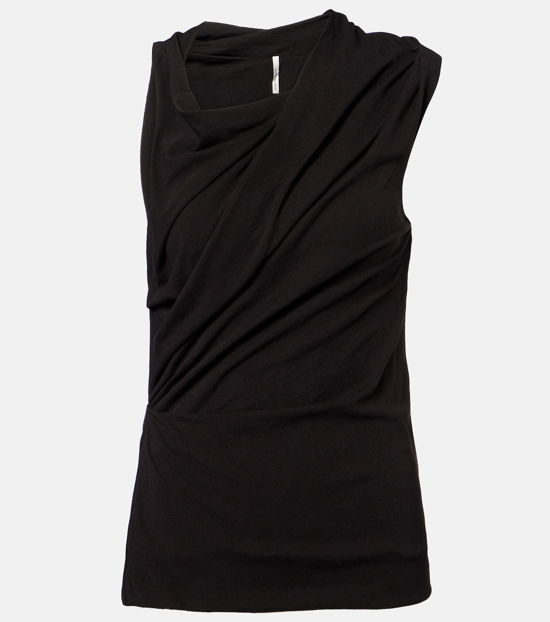 Asymmetric cotton-blend jersey top | Entire Studios