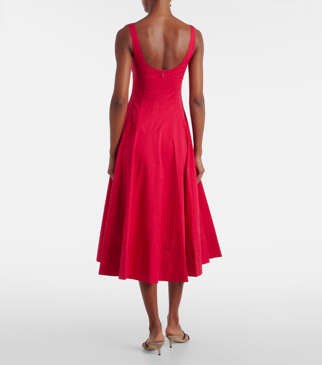 Robe midi Wells en coton | Staud