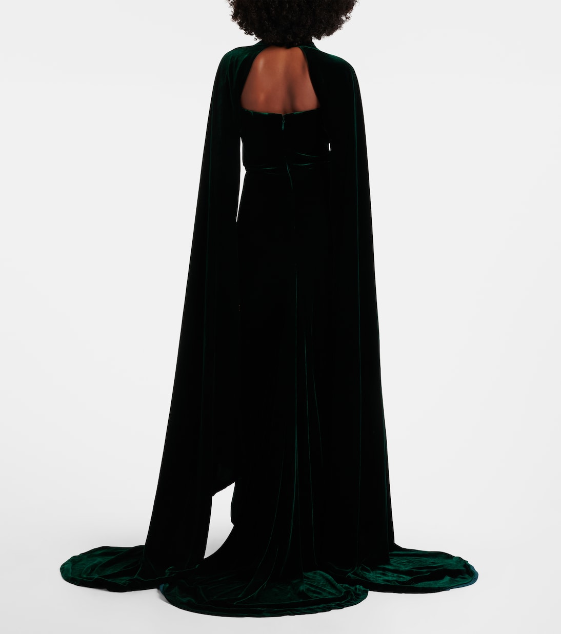 Verzierte Robe Brisha aus Samt | Costarellos