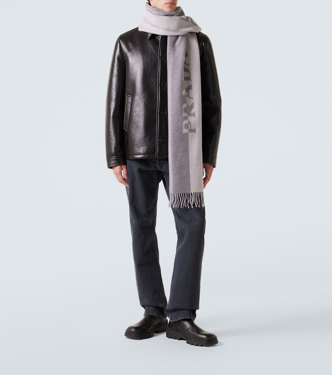 Logo wool scarf | Prada