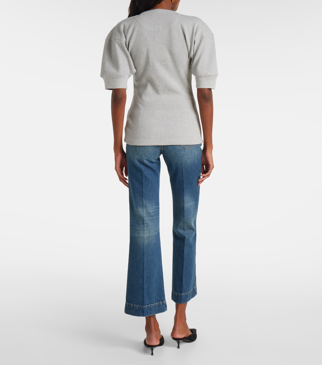 Camiseta Henley en mezcla de algodón | Victoria Beckham