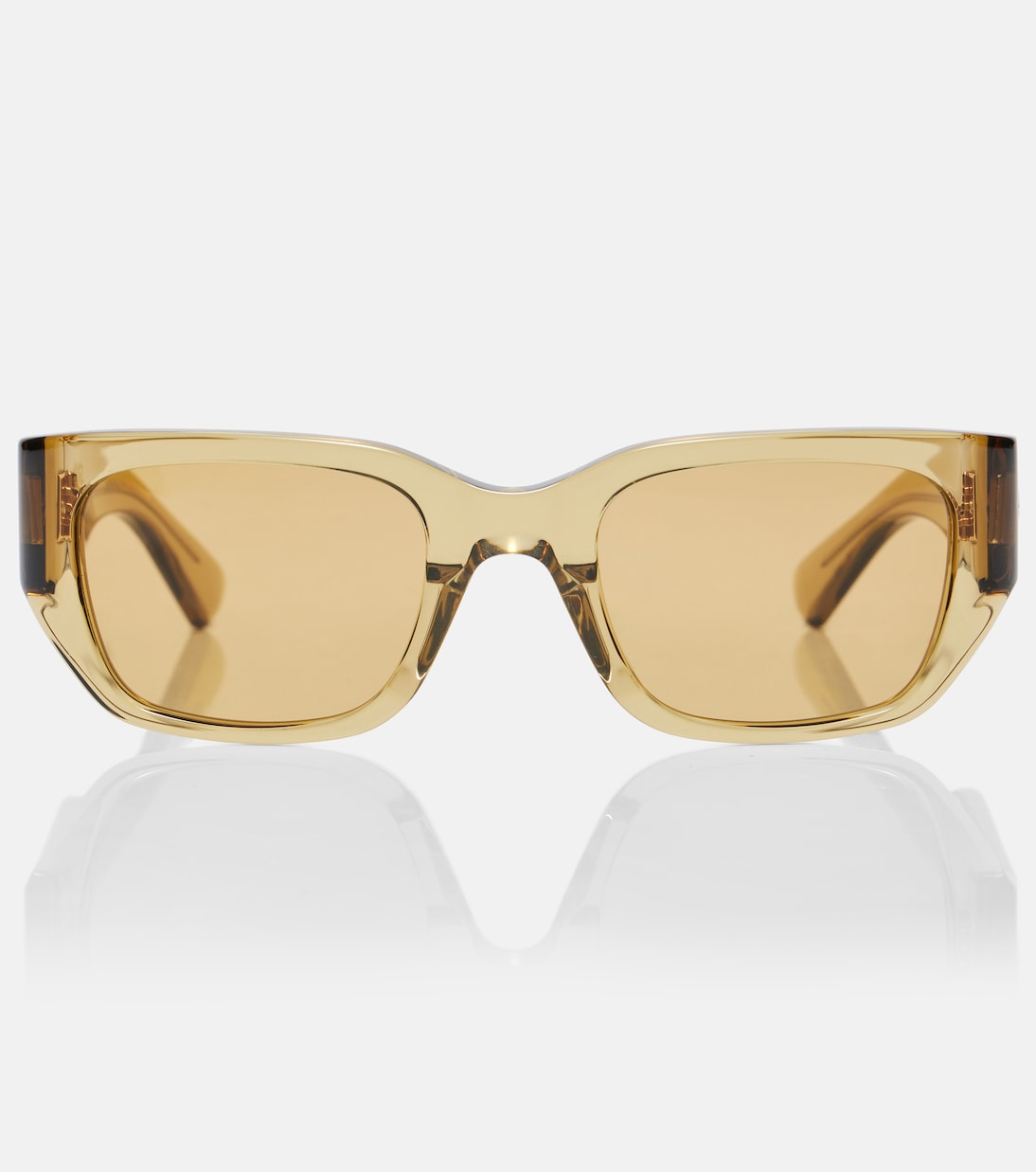 Lunettes de soleil rectangulaires Intrecciato | Bottega Veneta