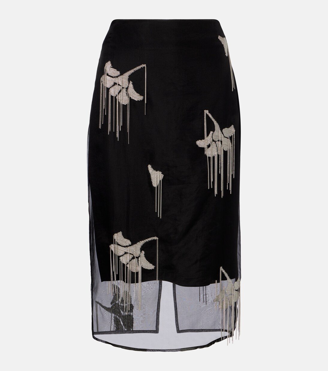 Embellished silk midi skirt | Róhe